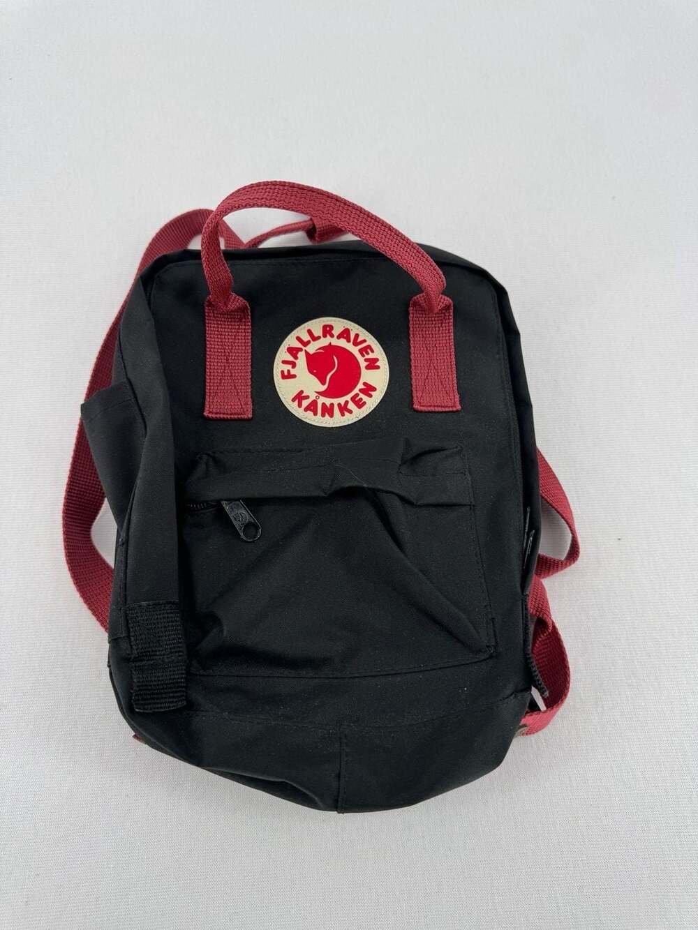 Fjallraven Kanken Mini Backpack Black Ox Red